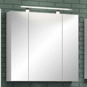 TopDesign Spiegelschrank Badezimmer in Weiß drei Drehtüren