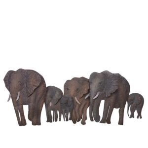 Möbel4Life Wanddeko mit Elefanten Motiven Eisen
