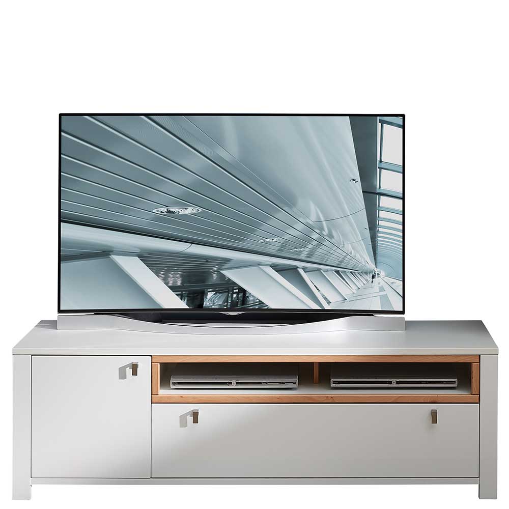 BestLivingHome Fernsehboard in Weiß und Wildbuche Optik modern