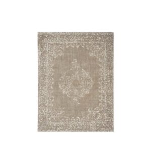 Möbel Exclusive Wohnzimmerteppich in Khaki gemustert Vintage Design