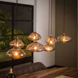 Rodario Glas Pendelleuchte 7-flammig modernem Design