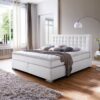Homedreams Boxspringbett in Weiß Matratze