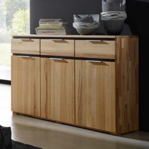 Dreaming Forest Massivholz Sideboard aus Kernbuche Grau