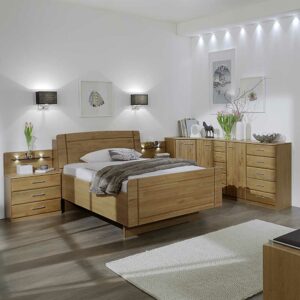 Franco Möbel Komplett Schlafzimmer für Senioren Erle (sechsteilig)