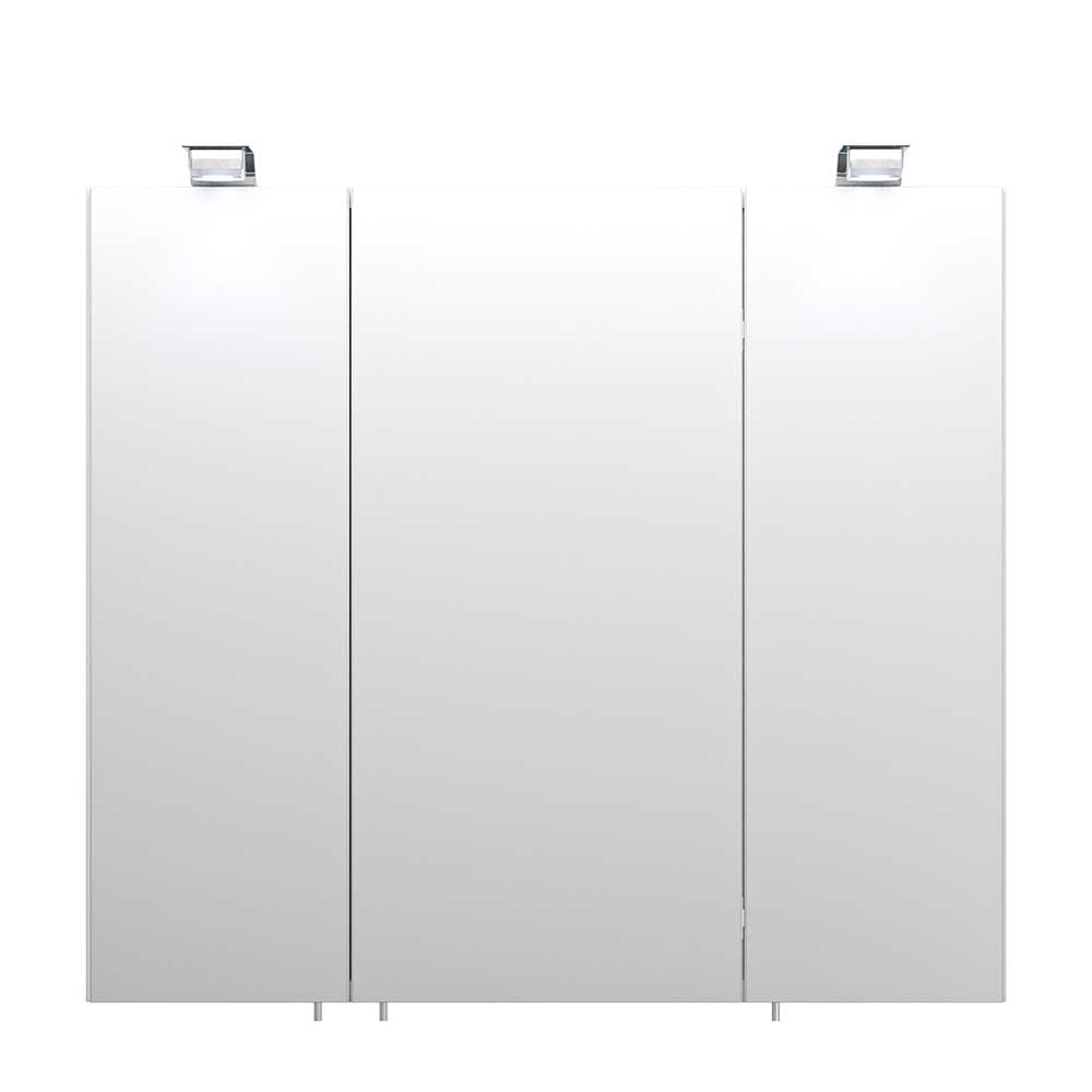 Möbel4Life Spiegelschrank mit LED Beleuchtung Weiß