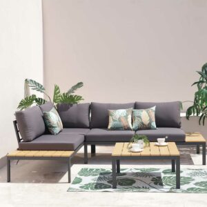 iMöbel Outdoor Ecksofa Gruppe in modernem Design 229 cm breit (zweiteilig)