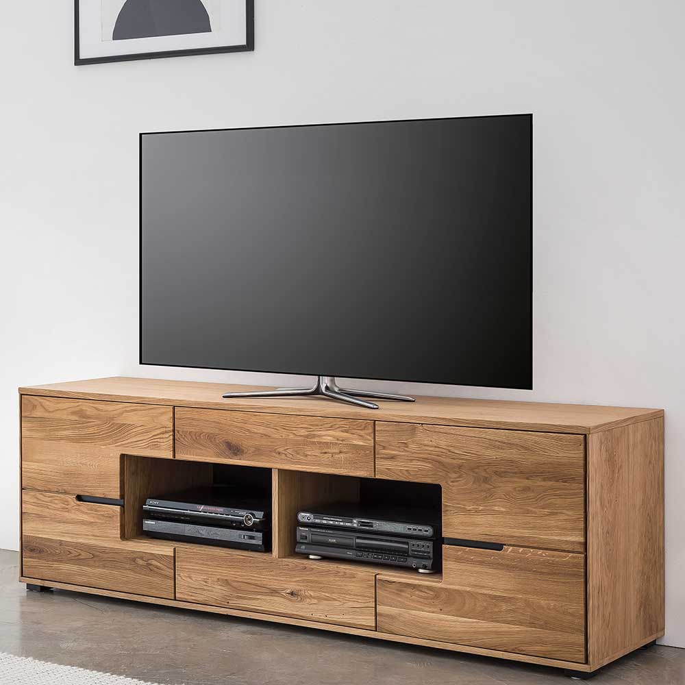 Homedreams TV Unterschrank Eiche teilmassiv in modernem Design 190 cm breit