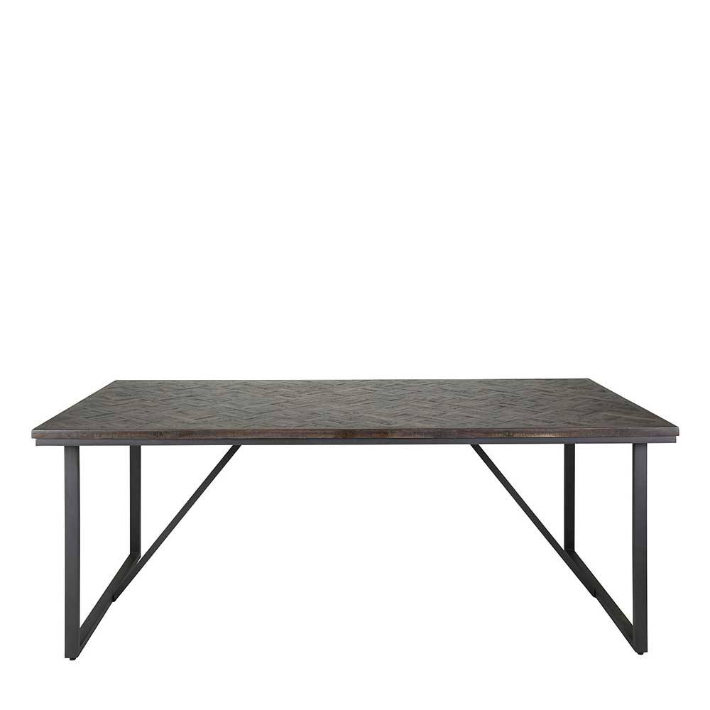 Rodario Tisch Esszimmer im Industry und Loft Stil Metall Bügelgestell