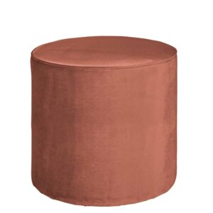 Basilicana Design Pouf in Rosa Samt modern