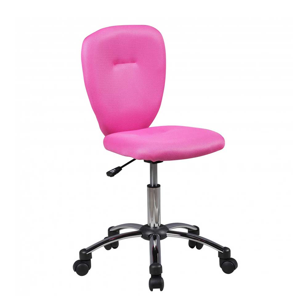Möbel4Life Kinderdrehstuhl Pink mit höhenverstellbarem Sitz Gestell aus Metall