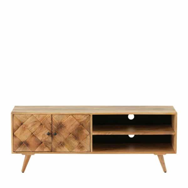 Möbel Exclusive Fernsehunterschrank in modernem Design Mangobaum Massivholz