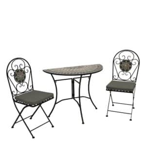 4Home Garten Bistro Set 3-teilig im Retrostil klappbar (dreiteilig)