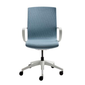 PerfectFurn Mesh Schreibtischstuhl in Hellblau und Lichtgrau höhenverstellbar