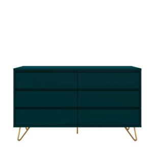 Rodario Esszimmersideboard in Dunkelblau und Gold Skandi Design