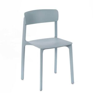 Basilicana Kunststoff Stühle in Hellblau stapelbar (4er Set)