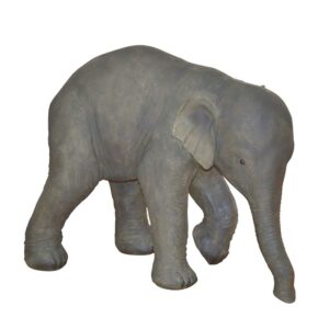Möbel4Life Elefant Figur aus Kunststein Grau