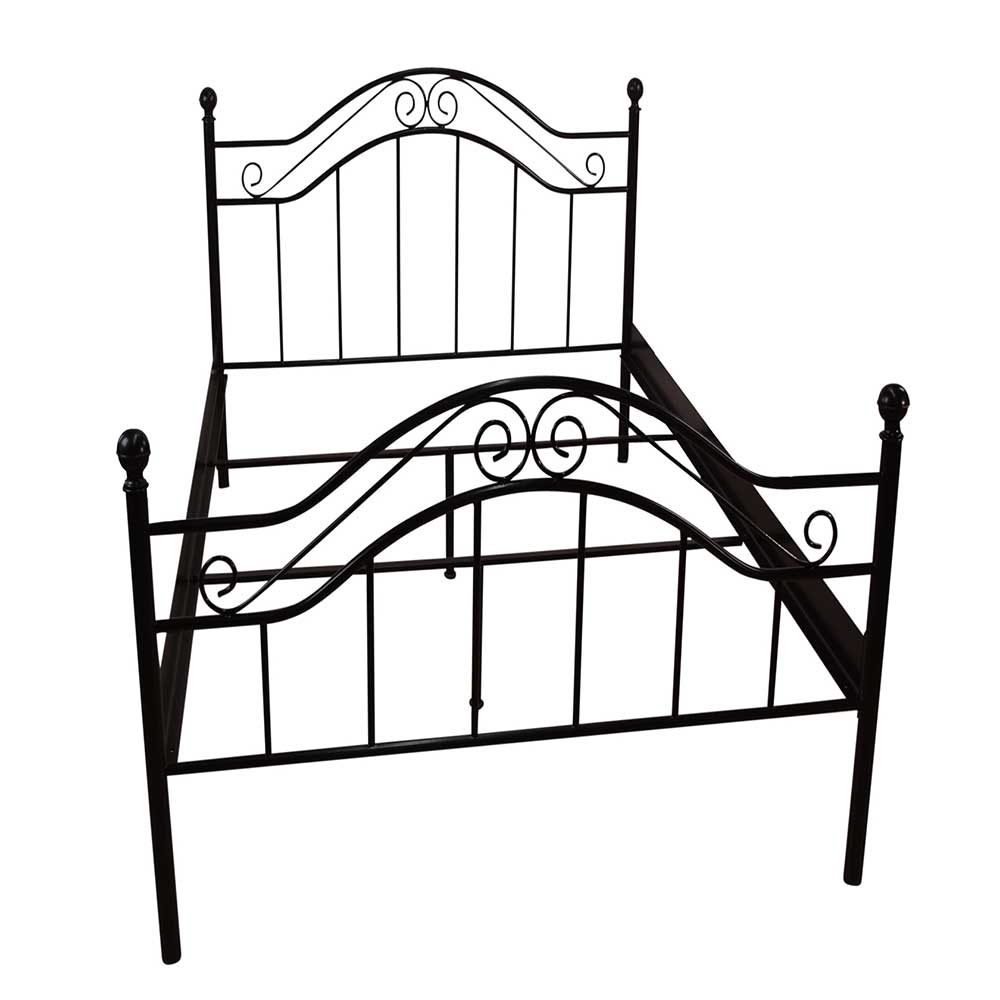 Möbel4Life Vintage Bett in Schwarz Metall