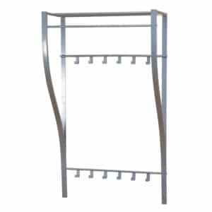 Möbel4Life Wandgarderobe aus Stahl Silberfarben