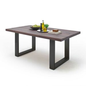 TopDesign Tisch aus Zerreiche Massivholz und Stahl modern