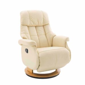 TopDesign Relaxsessel in Creme Weiß mechanisch verstellbar