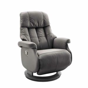 TopDesign TV Sessel in Schlamm Leder Relaxfunktion