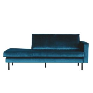 Basilicana Sofa Recamiere in Blau Samtbezug