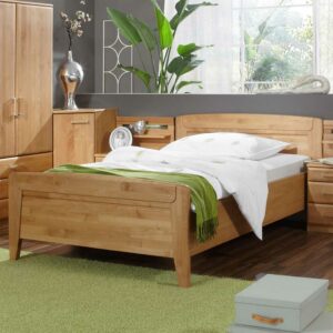 Franco Möbel Holzbett aus Erle Teilmassiv ohne Matratze