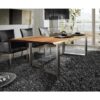 Möbel Exclusive Moderner Baumkantentisch aus Akazie Massivholz Eisen