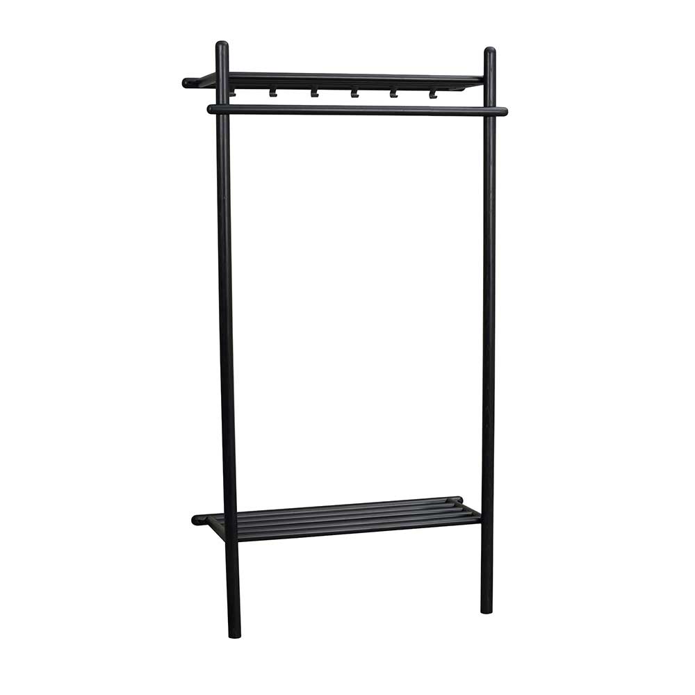 TopDesign Garderobe in Schwarz Eiche Massivholz