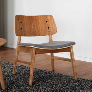 TopDesign Lounge Sessel aus Eiche teilmassiv Retrostil