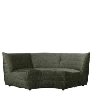 Basilicana Design Sofa in Dunkelgrün Samt 200 cm breit