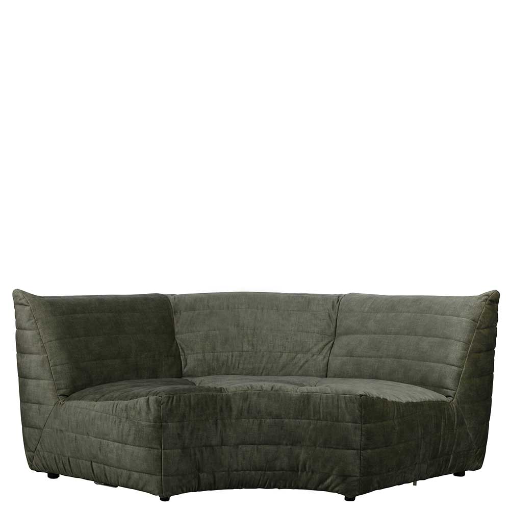 Basilicana Design Sofa in Dunkelgrün Samt 200 cm breit
