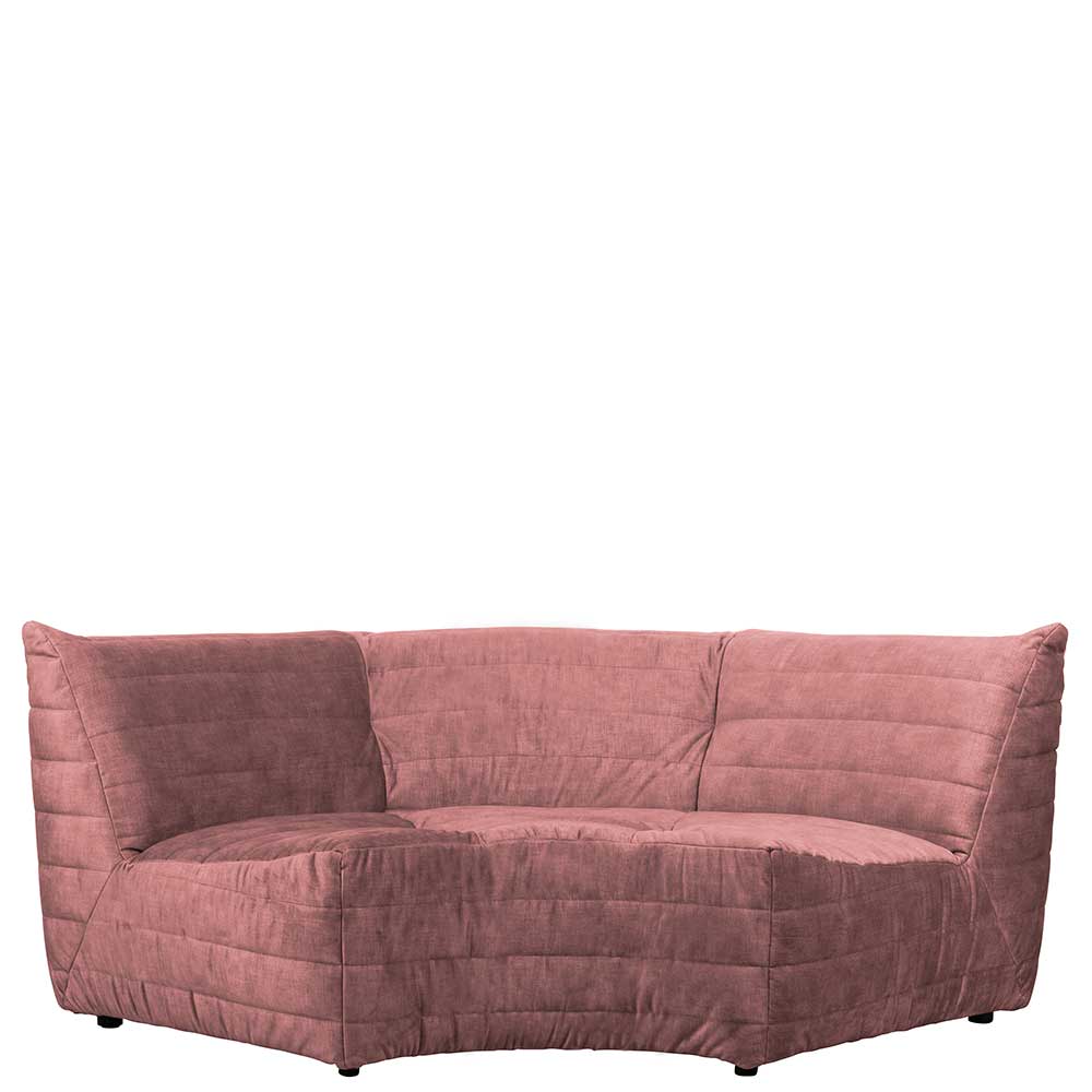 Basilicana Sitzsofa in Rosa Samt modern