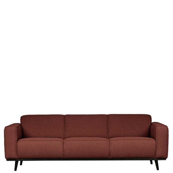 Basilicana Stoff Sofa in Rotbraun 230 cm breit