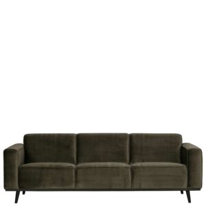 Basilicana 3er Sofa in Dunkelgrün Samt 230 cm breit