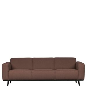 Basilicana Wohnzimmercouch in Dunkelbraun Stoff 230 cm breit