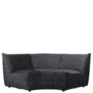 Basilicana Samt Couch in Anthrazit 200 cm breit