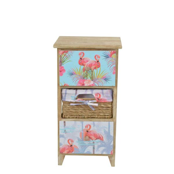 Möbel4Life Kommode aus Massivholz Flamingo Design