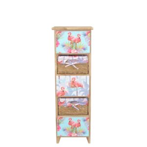 Möbel4Life Holzkommode im Flamingo Design 30 cm breit