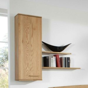 Franco Möbel Holz Hängeschrank mit Wandregalen 120 cm