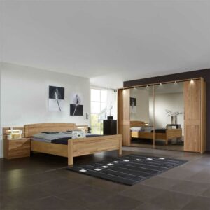 Franco Möbel komplett Schlafzimmer aus Eiche Teilmassiv online kaufen (vierteilig)