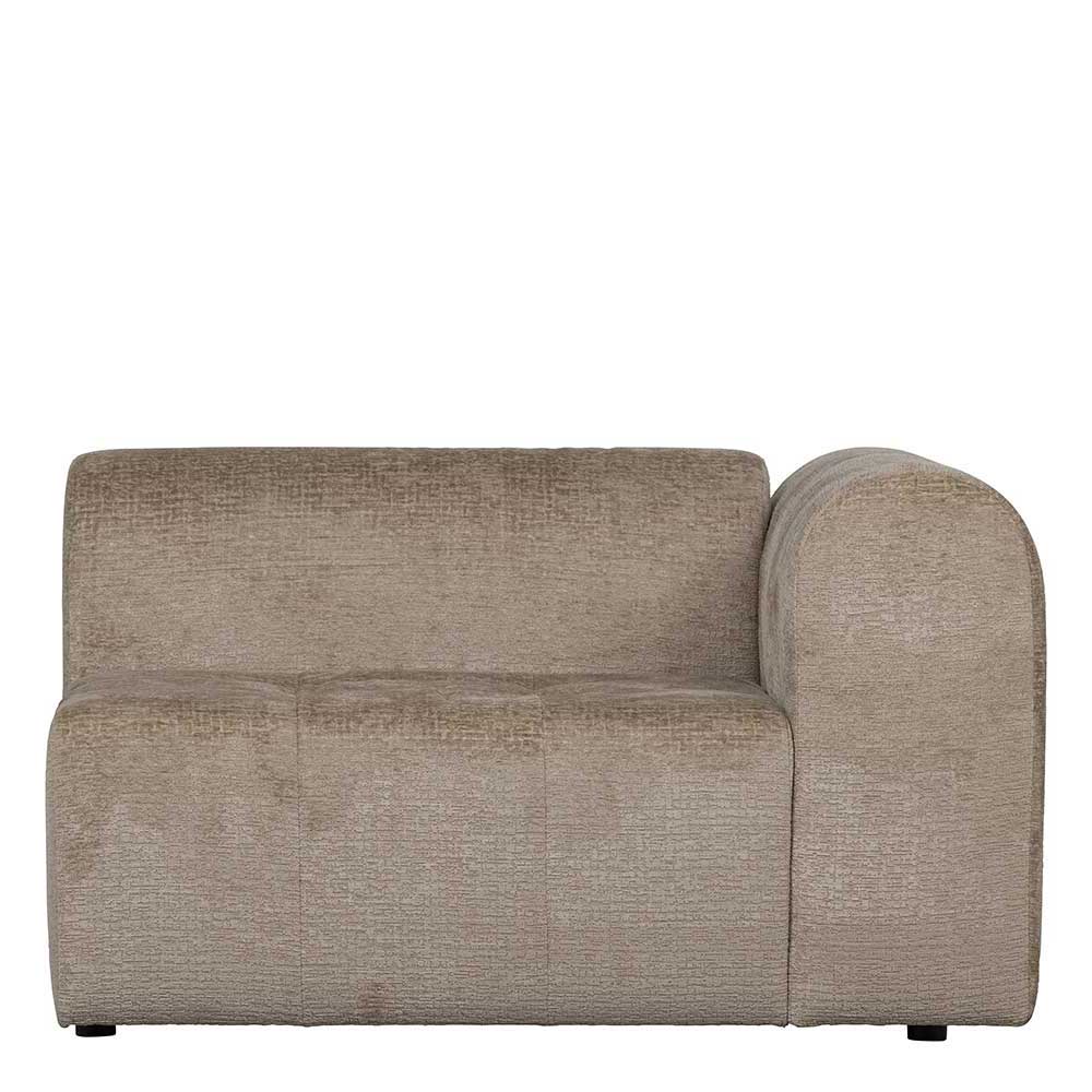 Basilicana Struktursamt Einsitzer Sofa in Cremefarben 120 cm breit