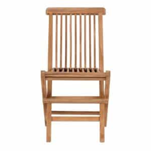 4Home Outdoor Stühle für Kinder aus Teak Massivholz 33 cm Sitzhöhe (2er Set)