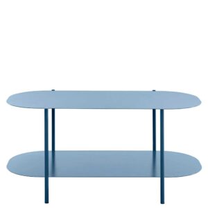 Möbel4Life Couchtisch Metall Petrol in modernem Design ovaler Tischplatte
