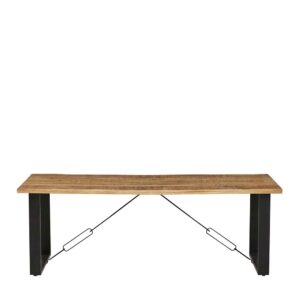 Möbel Exclusive Industrie Stil Tisch aus Mangobaum Massivholz Bügelgestell