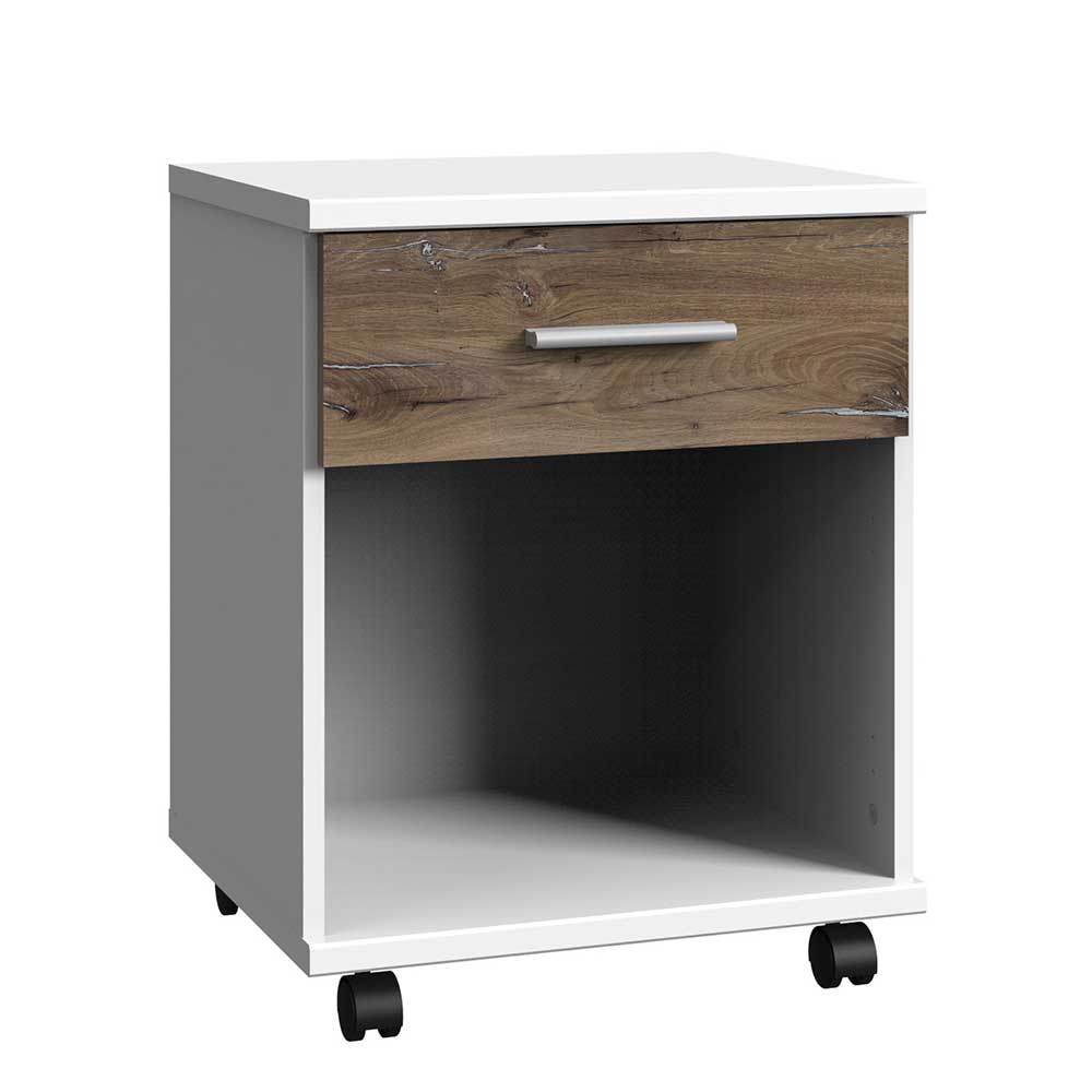 Star Möbel Schreibtisch Container auf Rollen mit einer Schublade 58 cm hoch