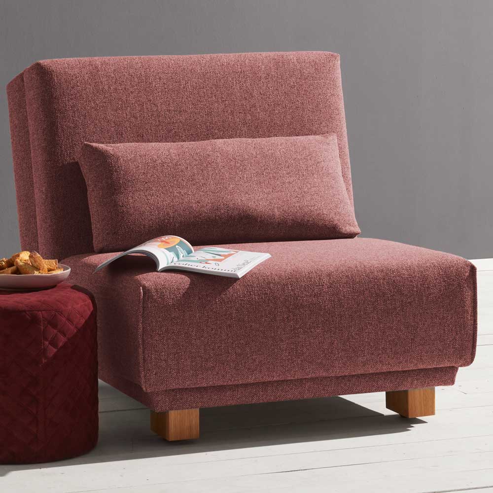 TopDesign Faltsessel in Rosa Stoff modern