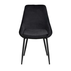 TopDesign Esstisch Stühle in Schwarz Bezugsstoff aus Samt (2er Set)