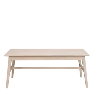 TopDesign Massivholztisch in Eiche White Wash 130 cm breit