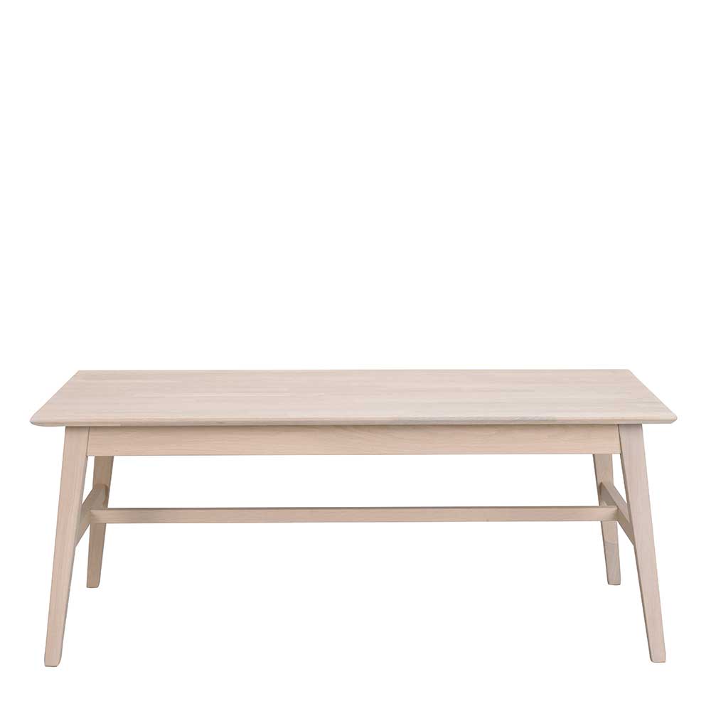 TopDesign Massivholztisch in Eiche White Wash 130 cm breit